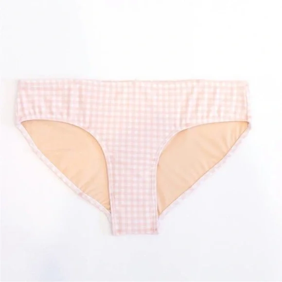 ALBION Fit Pink White Checkered Cheek
Hipster Bikini Swimsuit Bottoms Size S - Picture 2 of 5